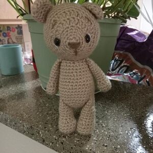 Handmade Crochet Teddy Bear - Tan